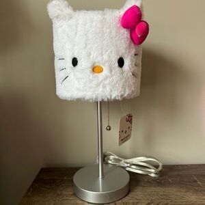 Hello Kitty Silver Lamp with Pink Bow